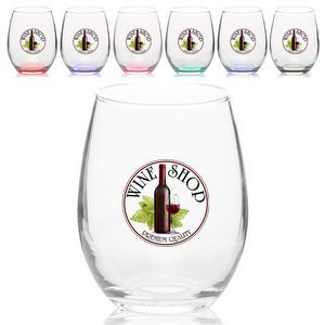 ARC 9 Oz. Clear Perfection Stemless Wine Glass - Screenprinted